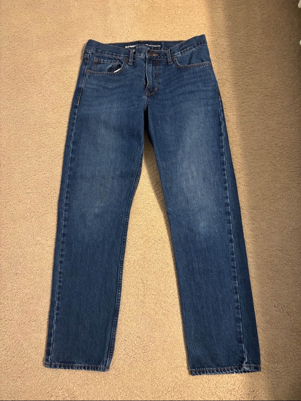 Old Navy Men's Standard Straight Leg Jeans - Dark Blue 32x32